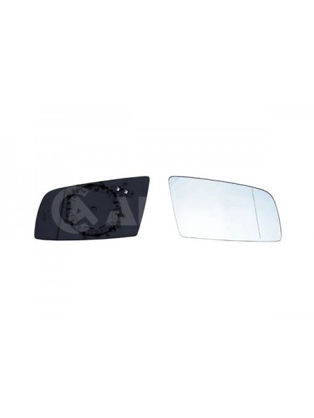 Стекло зеркала заднего вида BMW 5 E60/E61/ 6 E63 боковое левое с подогревом